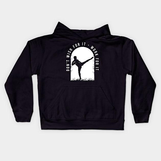 Fighter Design for a Martial Arts Lover Kids Hoodie by AlleyField